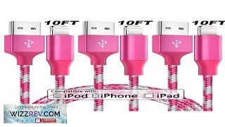 JIMROZ 10FT Apple MFi Certified USB A To Lightning Fast Charging Cable