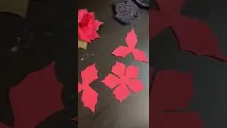 Making Poinsettia 🫶#rec#fyp#handmade#Diy#decor#flowers#