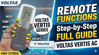 Voltas AC Remote All Settings Explained | Vertis Series Remote Guide 2026 in Hindi  English subtitle
