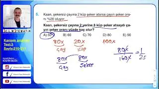 ACİL YAYINLARI MATEMATİĞİN İLACI TYT SORU BANKASI Karışım problemleri test:3 sayfa:210-211