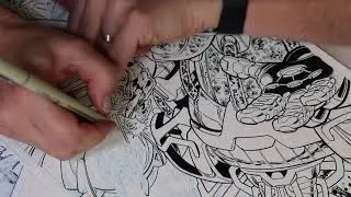 Andy Lanning inks Resolution in this extended video