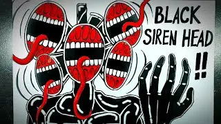 Asal Usul Monster BLACK SIREN HEAD (Multi-Headed Siren Head) || DRAWSTORY