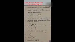 Electric charges and field vvi formulas