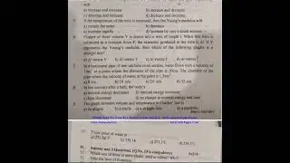 11th Physics   2nd Mid Term Exam 2024   Original Question Paper   Madurai District   English Medium