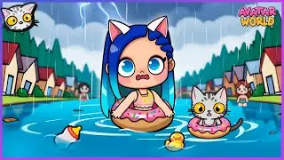 🌩️✨ &iexcl;La FAMILIA Nube provoca INUNDACIONES en toda la ciudad! - Tormenta en Avatar World 🌊💦