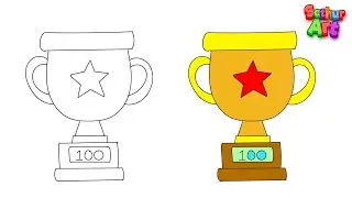 Learn how to draw a Trophy | Simple steps to draw a Trophy for kids | SathurArt