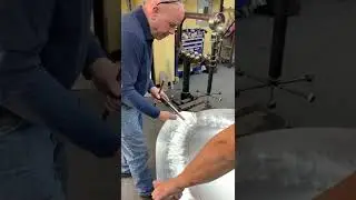 Tuck/Shrink front of a panel at Collin County Customs in McKinney TX. Honored to train this crew.