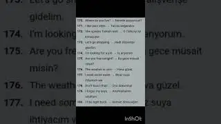🇹🇷 Learn Turkish with English Translation | Basic Turkish Sentences #easyturkish #foreignlanguage