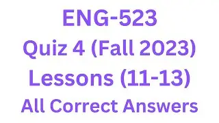 ENG-523 (Discourse Analysis) Quiz. 4 (Fall 2023) All 100% Correct Options Final Term Preparation