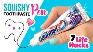 7 DENTAL Life Hacks You Must Know!! DIY Squishy Toothpaste Pen!