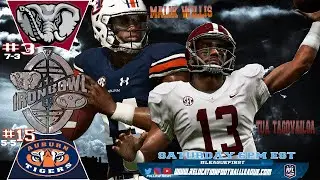 NCAA Football 20 | College Football Mod |  #15 Auburn (5-5) vs #3 Alabama (7-3) | WEEK 11