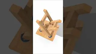 Folding stool construction #shorts #3d #animation #furniture