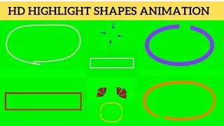 HD Highlight Shapes Animation Green Screen