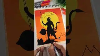 Hanuman Ji Drawing 😍 #shorts #shortsfeed #hanuman #hanumanji #art #drawing #viral #trending