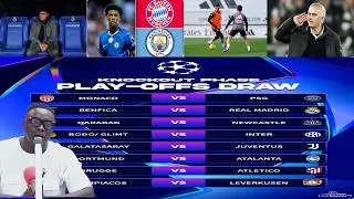 CHAMPIONS LEAGUE PLAY OFF DRAW.REAL MADRID MEET BENFICA AGAIN.JOSE RETURN TO BERNABEU. TRANSFER NEWS