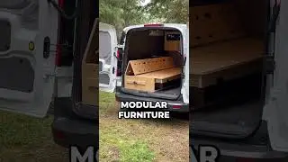 This piece of modular van furniture is a couch, bed, and table all in one 🤯 #fordtransitconnect