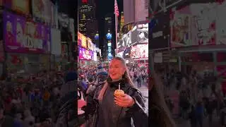 turning 21 in times square 🗽🍎🚕✨🧁🪩 #nyc #21 #birthday #timesquare #fyp
