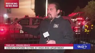 Crews respond to large condo fire off of Shore Drive in Virginia Beach
