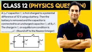 A 2&mu;F capacitor C₁ is first charged to a potential difference of 10V using a battery. Then the