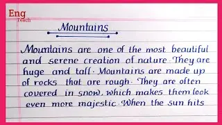 Essay on Mountains in English | Mountains essay | writing |Essay writing | English Essay| Eng Teach