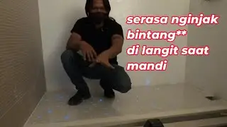 LANTAI KAMAR MANDI MEMAKAI LAMPU FIBER OPTIC 