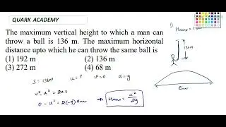 The maximum vertical height to which a man can throw a ball is 136 m. The maximum horizontal distanc