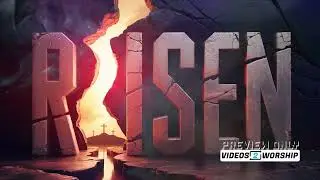 Risen Easter Motion Worship Background Loop | Resurrection Stone Text Video