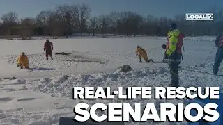 Greater Cincinnati firefighters brave icy waters, cold temperatures for rescue training