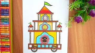 Rath Yatra  Festival Drawing 2021|| How to draw jagannath Rathyatra || step by step