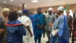 Presentation of the Adire Village at the Alake of Egbaland&rsquo;s Palace, Abeokuta. 