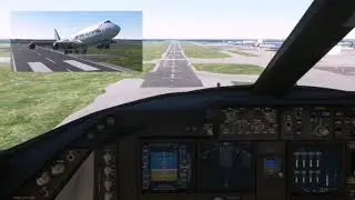 -2fpm 747-800 Butter landing at Helsinki, Finland (ps4 controller!!) #swiss001landing