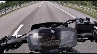 YAMAHA MT 07 2018 (A2) - TOP SPEED & 0-100KM/H