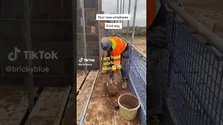 First day at work #labour #satisfying #skills #employees #construction #brick #shorts