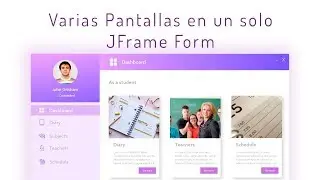 Varias pantallas en un solo JFrame Form | NetBeans UI Design #2 (Agenda Escolar)