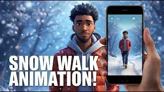 Turn Any Photo Into a Walking Snow Animation! ❄️ Dream Face Winter Effect Tutorial