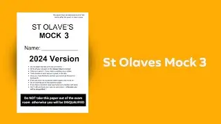 St Olaves Mock 3