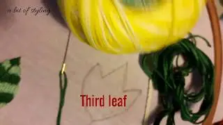 Leaf embroidery / How to do double tone leaf embroidery