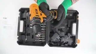 Аккумуляторная дрель-шуруповерт #Deli YS EDL-DZ12-6A2. Комплектация