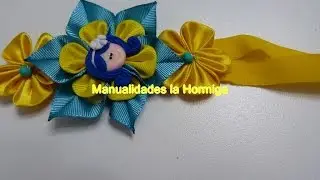 Como Hacer Lazos para Niñas, Flores de liston, How To Make a Hair Bow