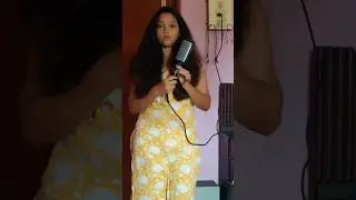 how I straight my hair using Philips straightener brush 😍#youtubeshort #hair
