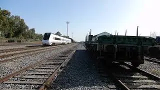 Tren Media Distancia Sevilla-Madrid llegando a Zafra.