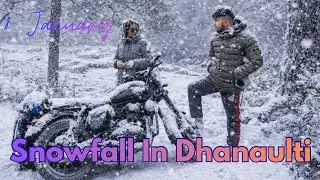 Dhanaulti Snowfall Latest Update| Mussoorie Tour | Current Weather | Bike Ride #snowfall #dhanaulti 