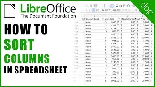 How to Sort Columns in Spreadsheet - LibreOffice Calc Spreadsheet Tutorial