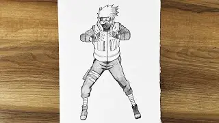 How to draw Kakashi Hatake full body || Easy anime drawing