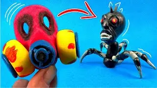 I made Creepy GAS MASK and ZOMBIE SPIDER DIY 👹  Poppy Playtime 3 with Clay Way