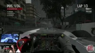 F1 2010: Monaco Rain Race w Fanatec Carrera Wheel PIP on PS3