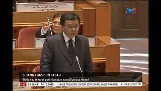 N12 - SIDANG KHAS DUN SABAH - TIADA HAD TEMPOH PERKHIDMATAN YANG DIPERTUA NEGERI [14 DIS 2018]