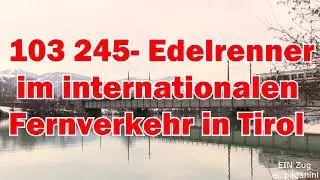 Als die Legende 103 noch im Planeinsatz war: Innbr&uuml;cke bei W&ouml;rgl in Tirol mit IC 1284 am 1.3.2015