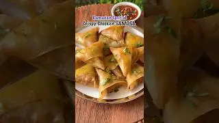 Crispy Chicken Samosa | Perfect Make-And-Freeze Snack For busy Ramadan days ✨🌙 #chickensamosa #food