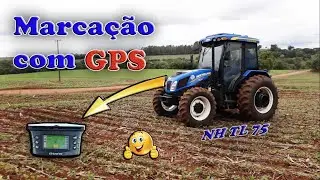 New Holland TL 75 || GPS  EZ-Guide 250 - Marcação (Rodrigo Iorino)